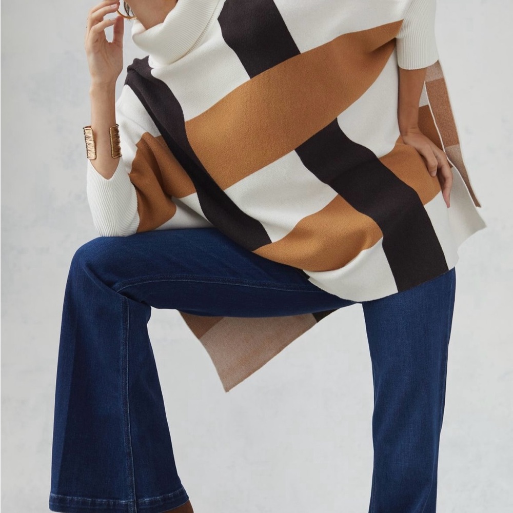 Anthropologie Mod Turtleneck Poncho Sweater
